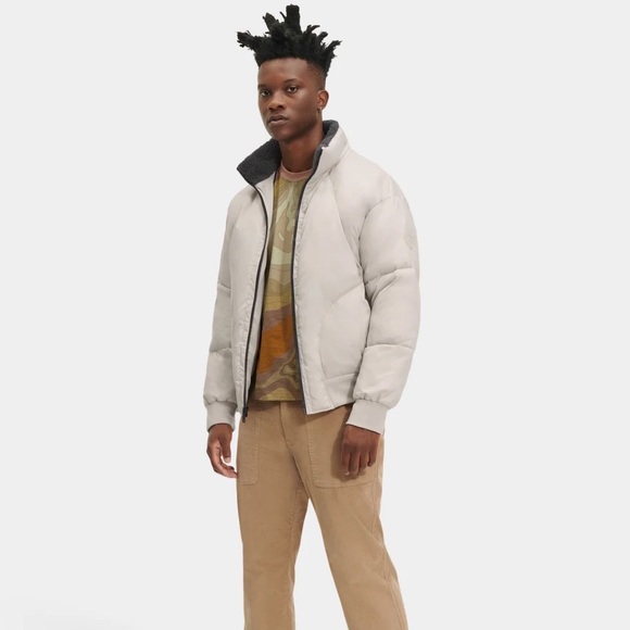 UGG Mens Damion Sherpa Puffer Polyester Jacket - Picture 4 of 4